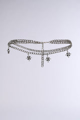 DON'T CROSS ME BELT IN SILVER