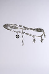 DON'T CROSS ME BELT IN SILVER