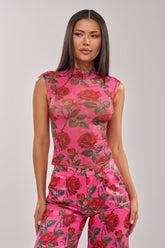 DOZEN ROSES MESH TOP