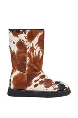 AZALEA WANG MARLEIGH COW FLAT BOOTIE