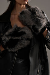 ARLO FAUX FUR MITTENS