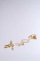 CROSS YOUR HEART RING SET