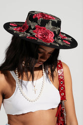 ALIYA FLORAL BRIM HAT