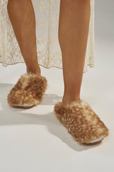 AZALEA WANG UPNETTEE BROWN MULTI BAMBI PRINT FUR CLOG