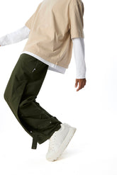 Adjustable Cargo Pants Green