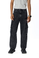 Machine Denim Cargo Pants_Royal Enfield x Urban Monkey