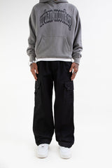 Ripstop Wide Leg Cargo Pants Black