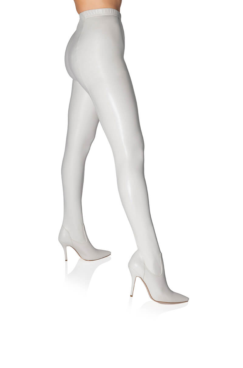 AZALEA WANG KAY KAY SEXY STILETTO SLIM BOOT PANT IN WHITE